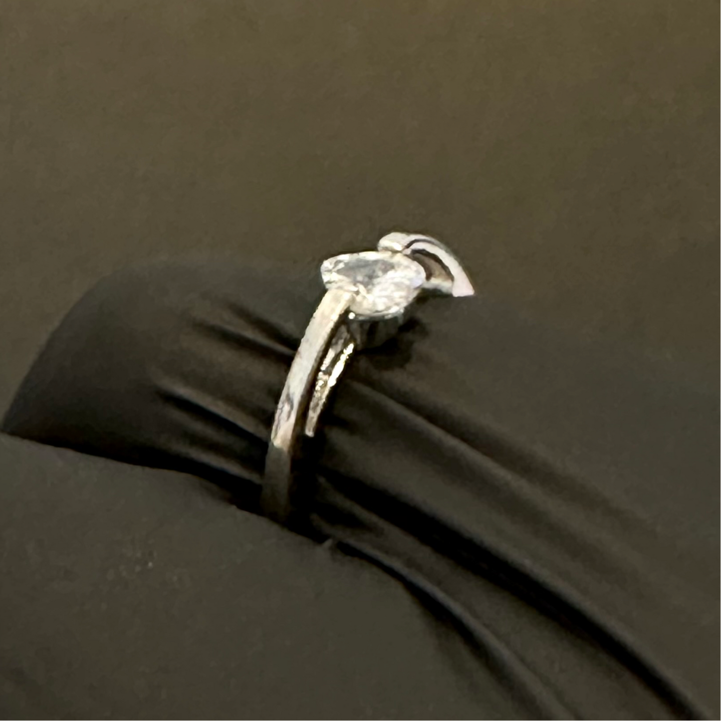 Heart Diamond Ring (Silver)