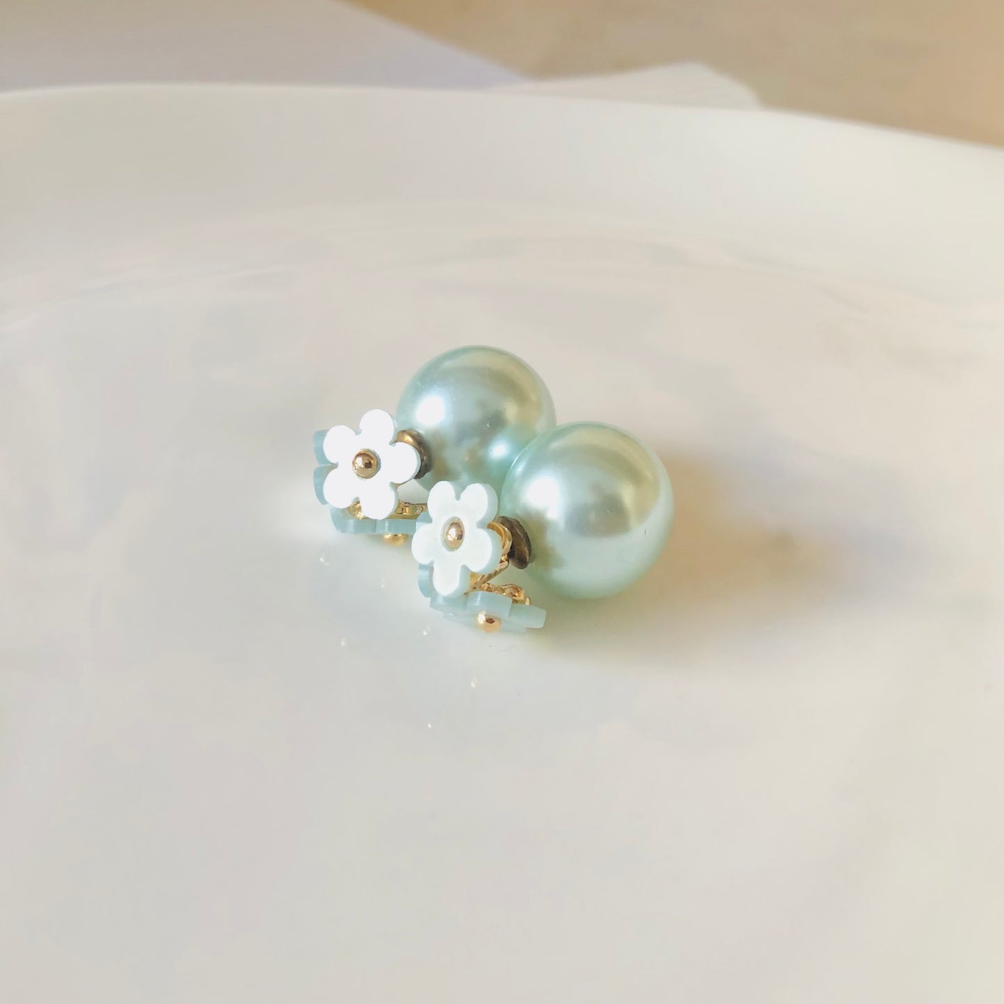 Double Sided Earring (Pastel Blue)