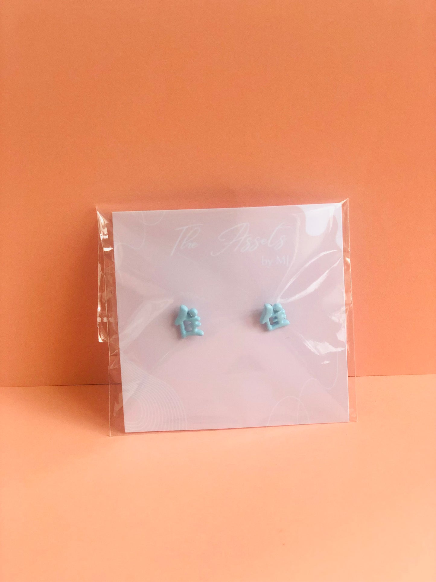 Sky blue studs