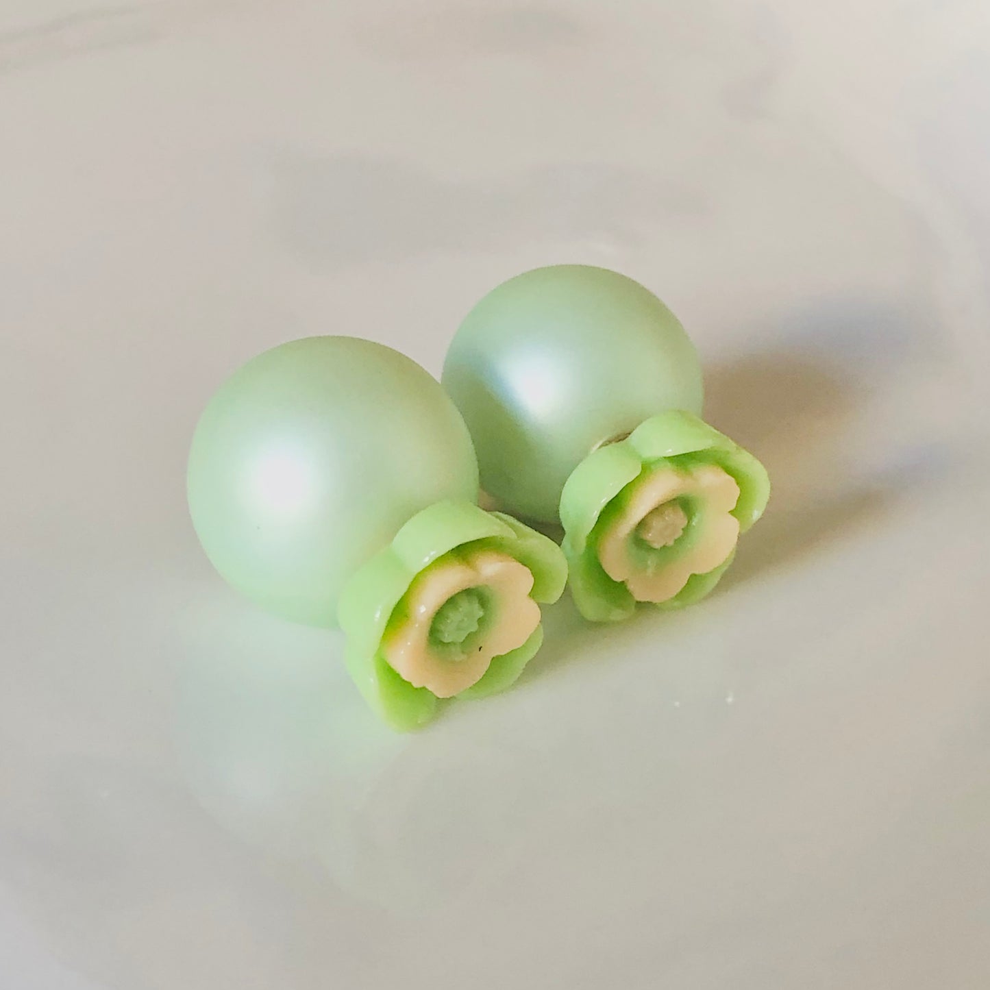 Double Sided Earring (Pastel Green)