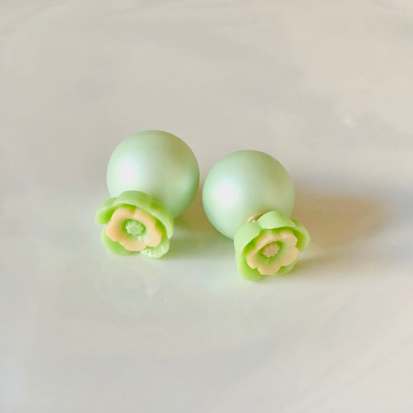 Double Sided Earring (Pastel Green)