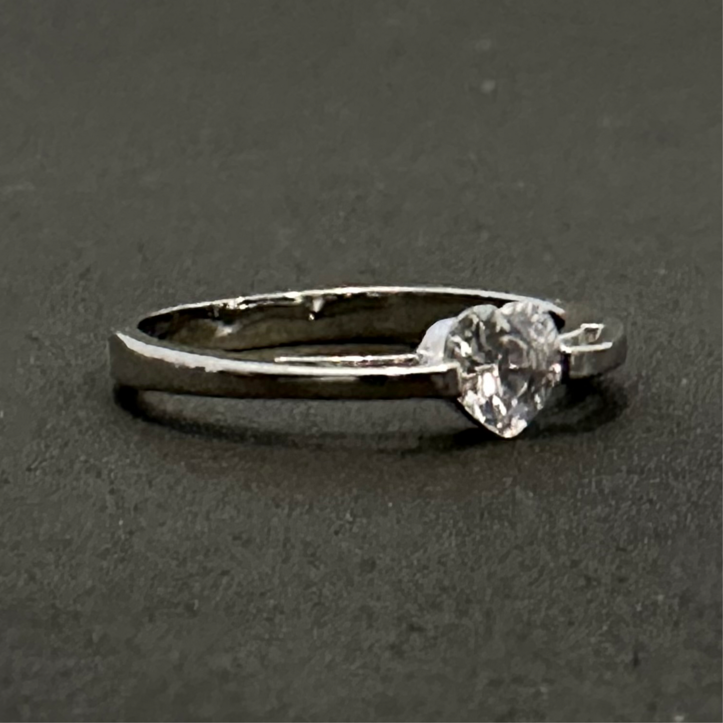 Heart Diamond Ring (Silver)