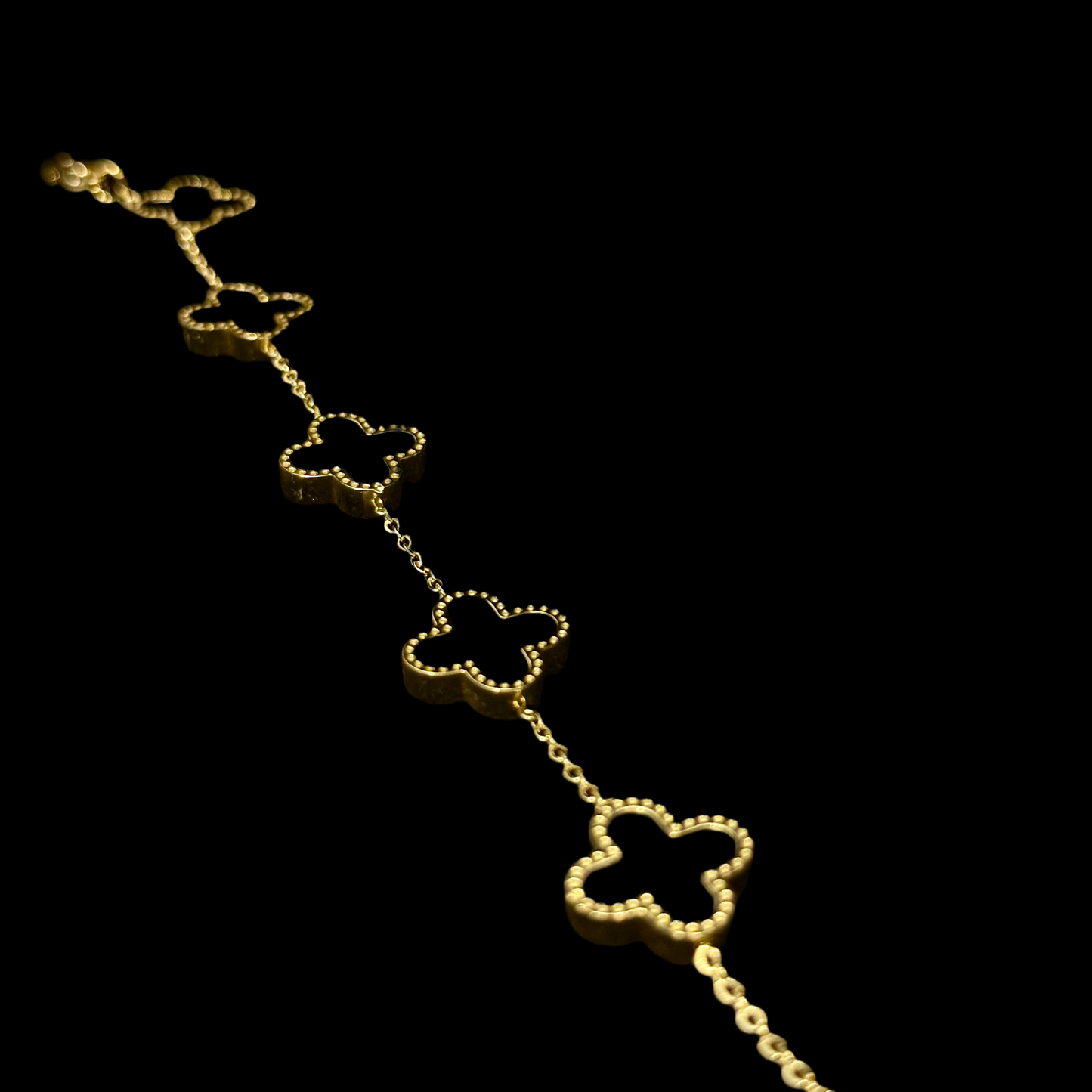 Black Clover Bracelet (Gold-Black)