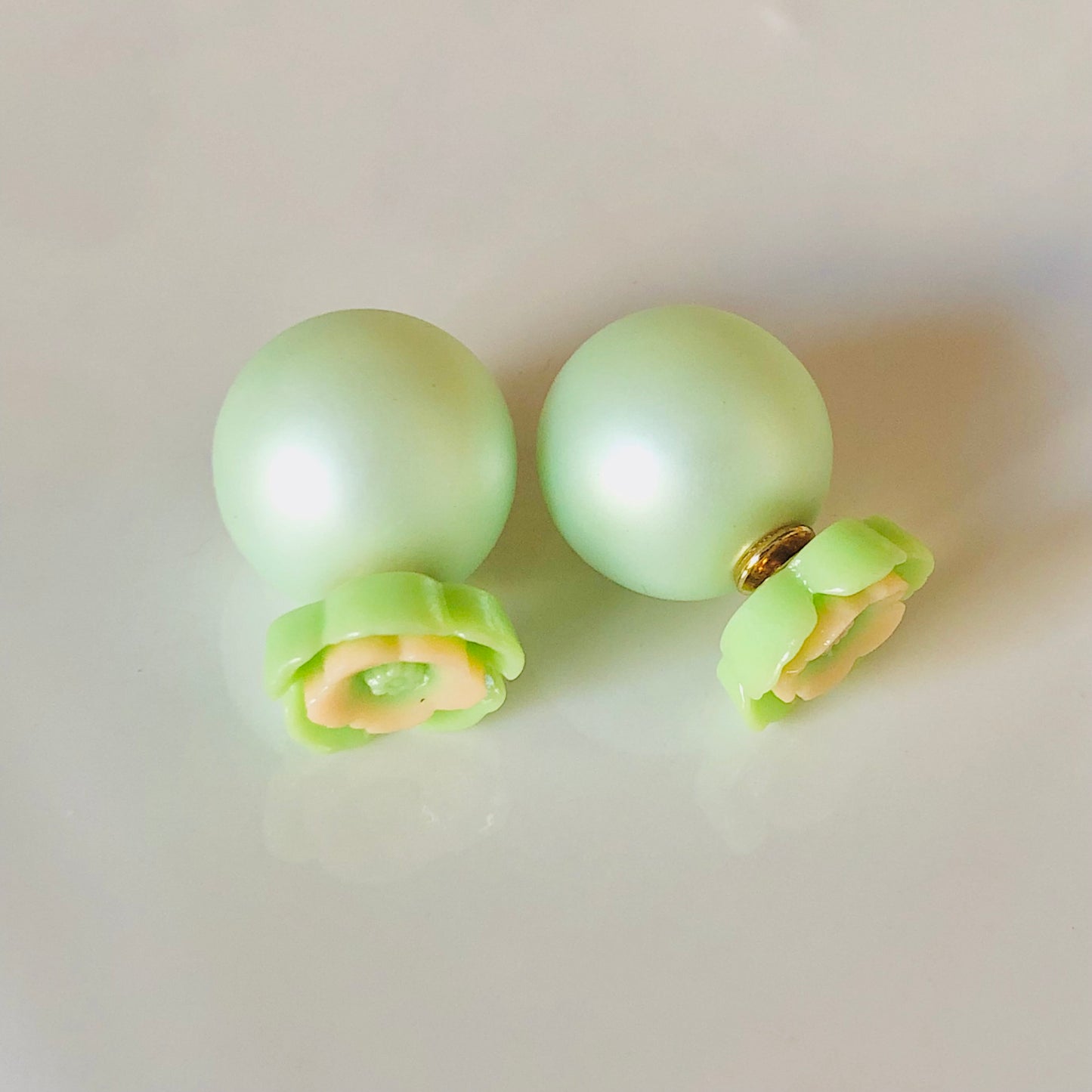 Double Sided Earring (Pastel Green)