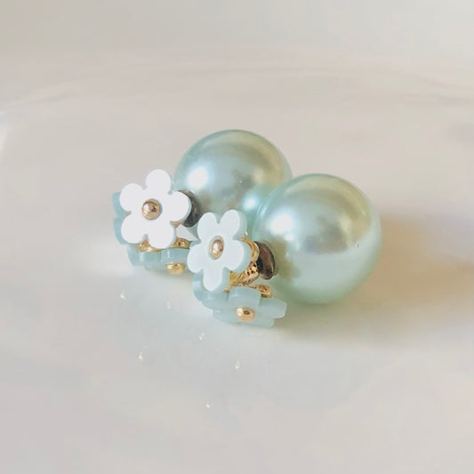 Double Sided Earring (Pastel Blue)