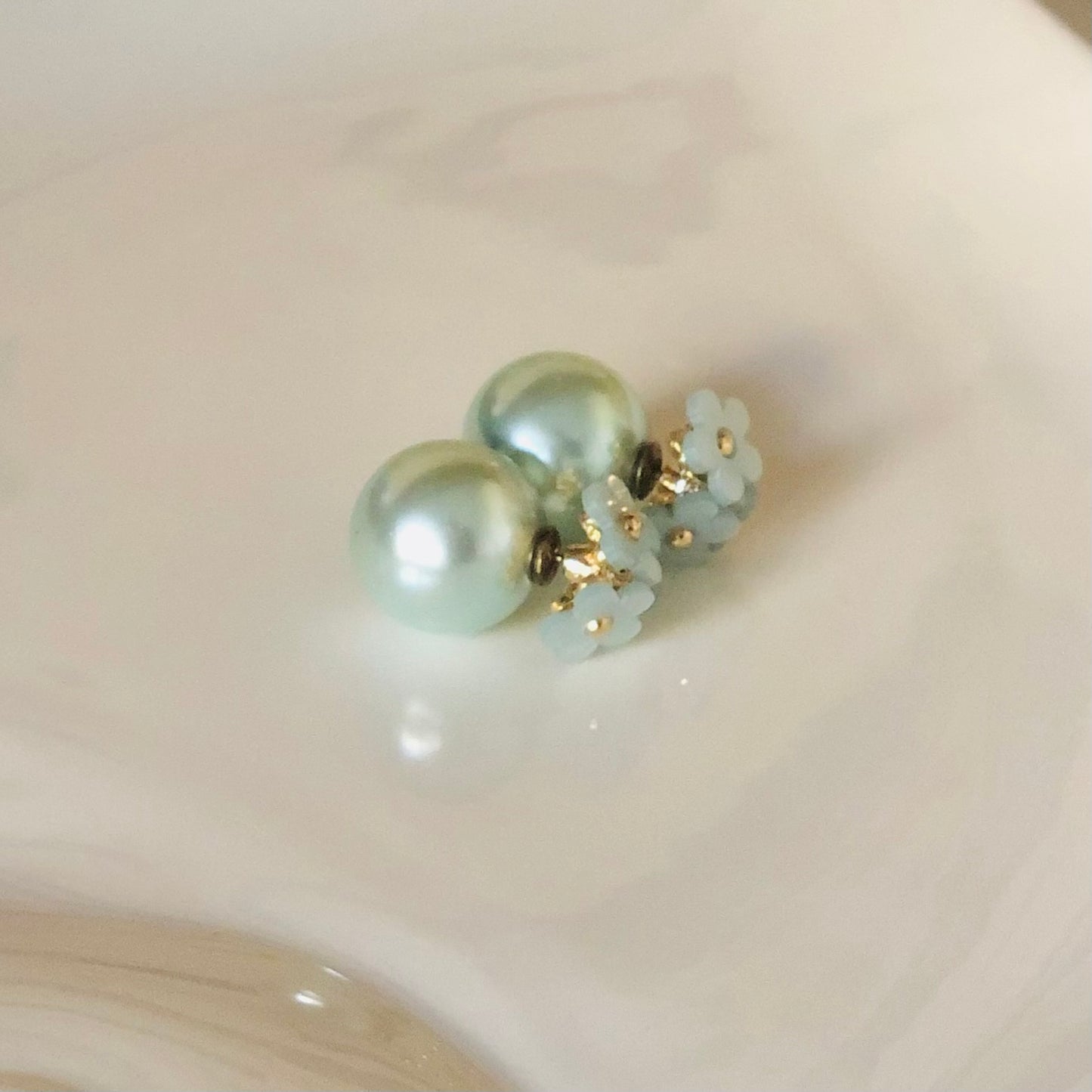 Double Sided Earring (Pastel Blue)