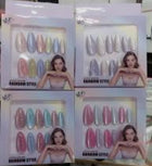 Rainbow Cat Eye Nails